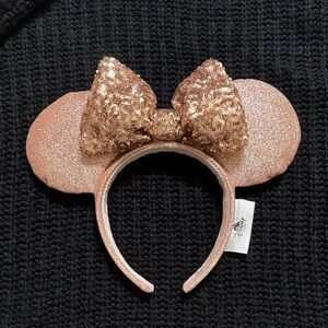 Disney Glittery rose Gold Mouse Ears Headband- excellent condition- worn once.